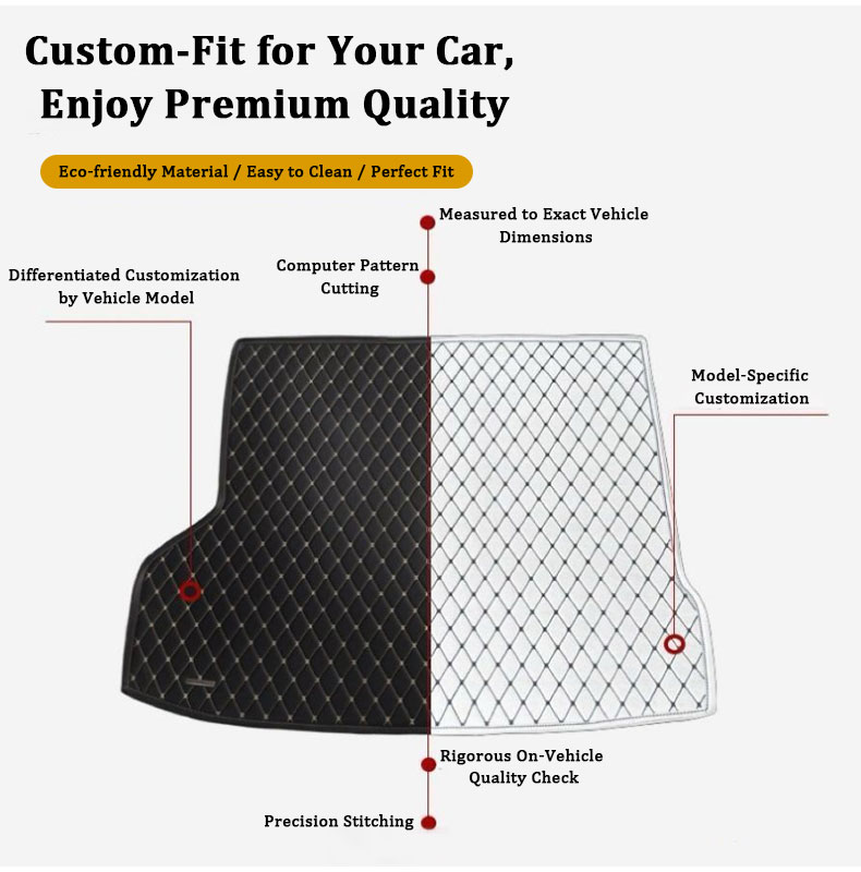 Car Rear Trunk Mats For BYD Se - Leather Cleaner Interior review and price